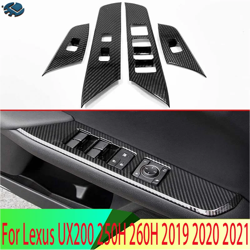 Pre Lexus UX200 250H 260H 2019 2020 2021 ABS Dvere, Okno, lakťová opierka Kryt Prepnúť Panel Výbava Liatie Obloha
