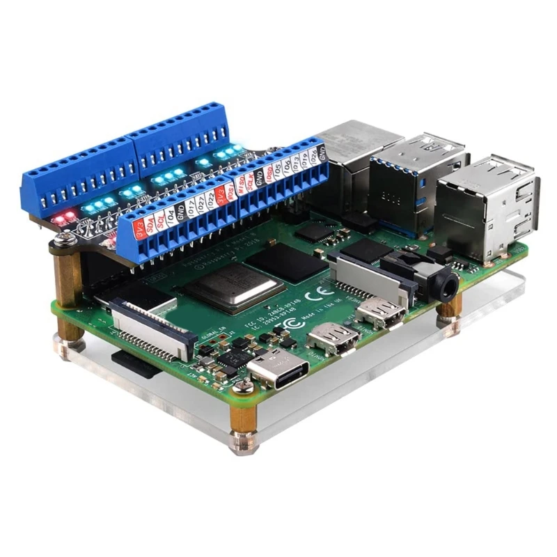 pre Raspberry Micro Svorkovnica Doska s LED Jednoduché Zapojenie a GPIO Monitorovanie