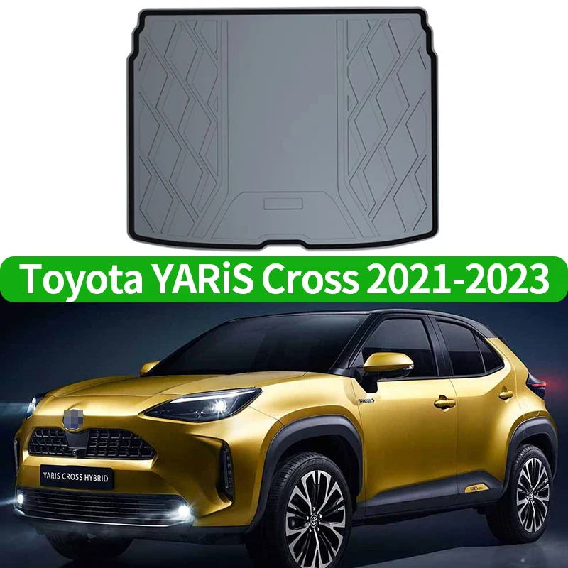 Pre Toyota YARIS KRÍŽ 2020-2023 Cargo Líniové All-Počasie TPE Non-slip batožinového priestoru Rohože Vodotesný Boot Zásobník batožinového priestoru Koberec