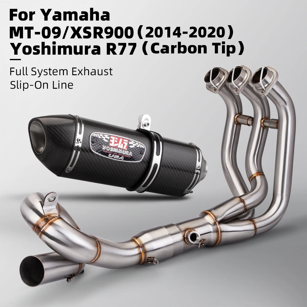 Pre YAMAHA MT09 FZ09 XSR900 Pošmyknúť Na 51MM Šišku Predné Trubice Prepojenie Potrubia Pripojiť Originál plnej Motocykel Výfukového Systému