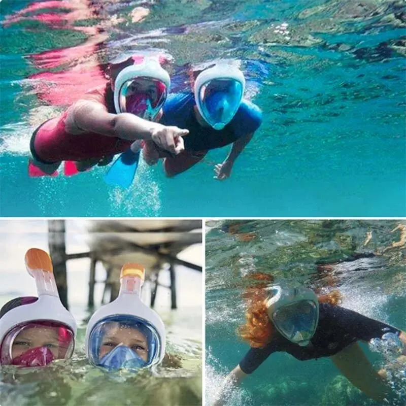 Profesionálne Šnorchlovanie Potápačská Maska Podmorské Potápanie celotvárová Maska Šnorchel Anti Fog Okuliare pre Dospelých, Plávanie Zariadenia