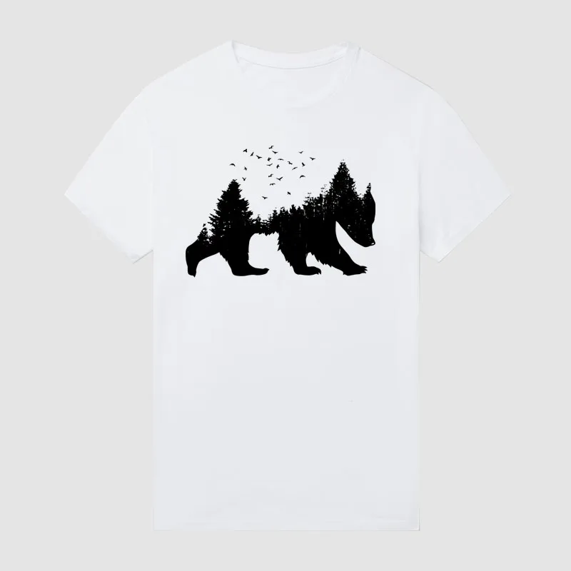 Pánska Outdoor Lesa Medveď Krátky Rukáv T-Shirt