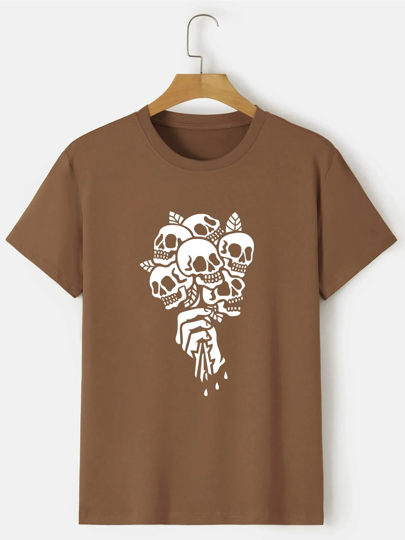 Pánske Krátke Rukáv Lebka Tlače T-shirt Módne Oblečenie Letné najpredávanejší Príležitostných Bežcov Telocvični Beh Školenia T-Shirts