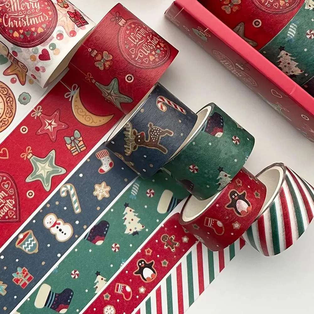 Pásky, Nálepky Scrapbooking Nálepky DIY Scrapbooking Príručka Dekor Dekoratívne Páska Maskovacia Páska Lepiaca Páska Vianočné Pásky Nastaviť