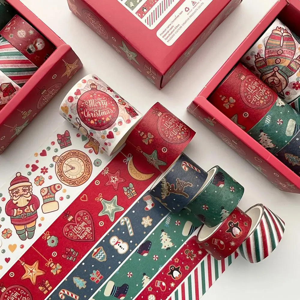 Pásky, Nálepky Scrapbooking Nálepky DIY Scrapbooking Príručka Dekor Dekoratívne Páska Maskovacia Páska Lepiaca Páska Vianočné Pásky Nastaviť