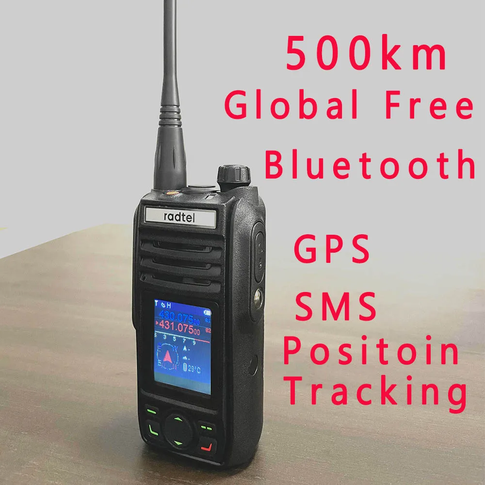 Radtel RN15 Globálneho Voľného Hovorí Walkie Talkie 500km Neobmedzenom Rozsahu Siete Dvoch Spôsobom, Rádio, GPS, Bluetooth, IP67 Polohy Koľaje