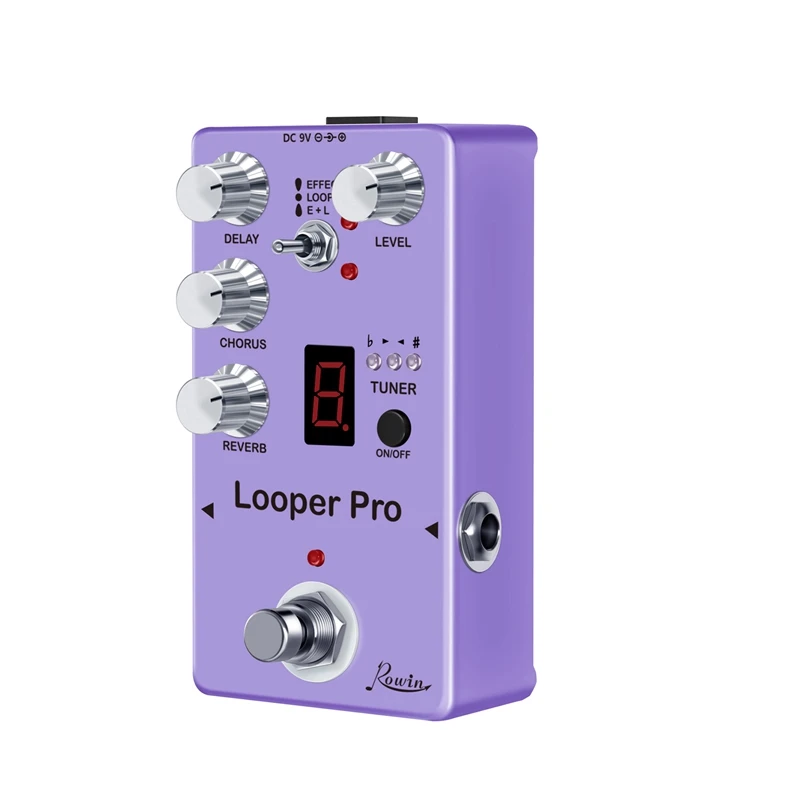 RE05 Looper Pro Digitálny Efekt Pedál S Looper Odkladu Zbor Tuner Reverb Efekt v Kombinácii Spolu Full Metal Prípade Obísť
