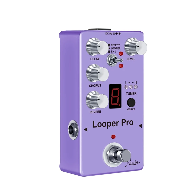 RE05 Looper Pro Digitálny Efekt Pedál S Looper Odkladu Zbor Tuner Reverb Efekt v Kombinácii Spolu Full Metal Prípade Obísť