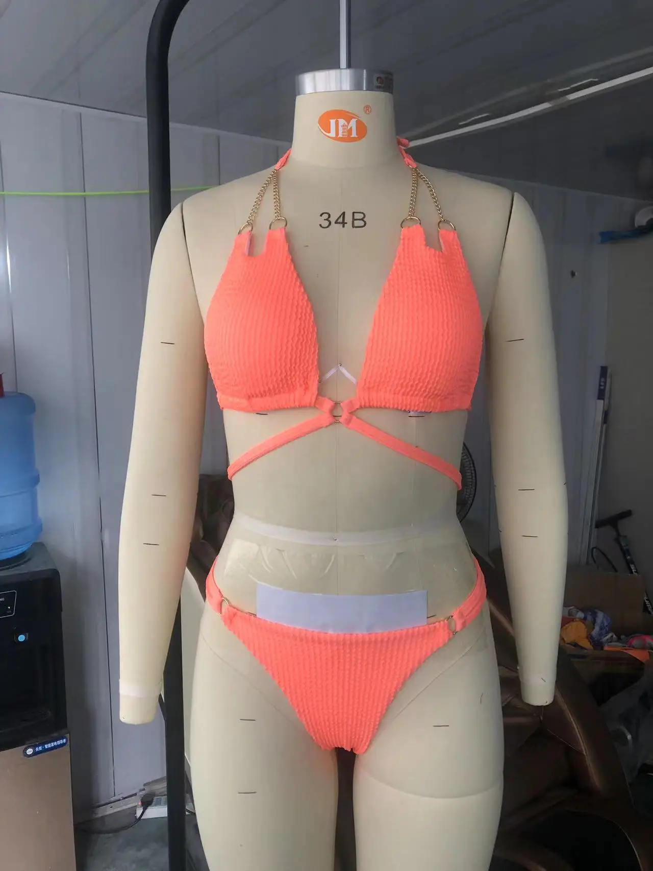 Rebrovaný Bikini Orange Chian Ohlávka dámske Plavky, Plavky Sexy 2 Kusy Bikiny Nastaviť 2023 Nový Trend Samostatné plavky R019