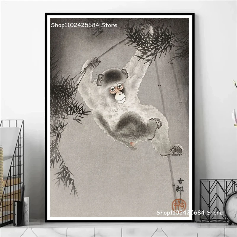 Retro Čínskej Tradičnej Atrament Maliarske Umenie Plagátu Vtákov a Stromov Plátno Tlač Maľovanie Retro Wall Art Domáce Dekorácie Maľovanie