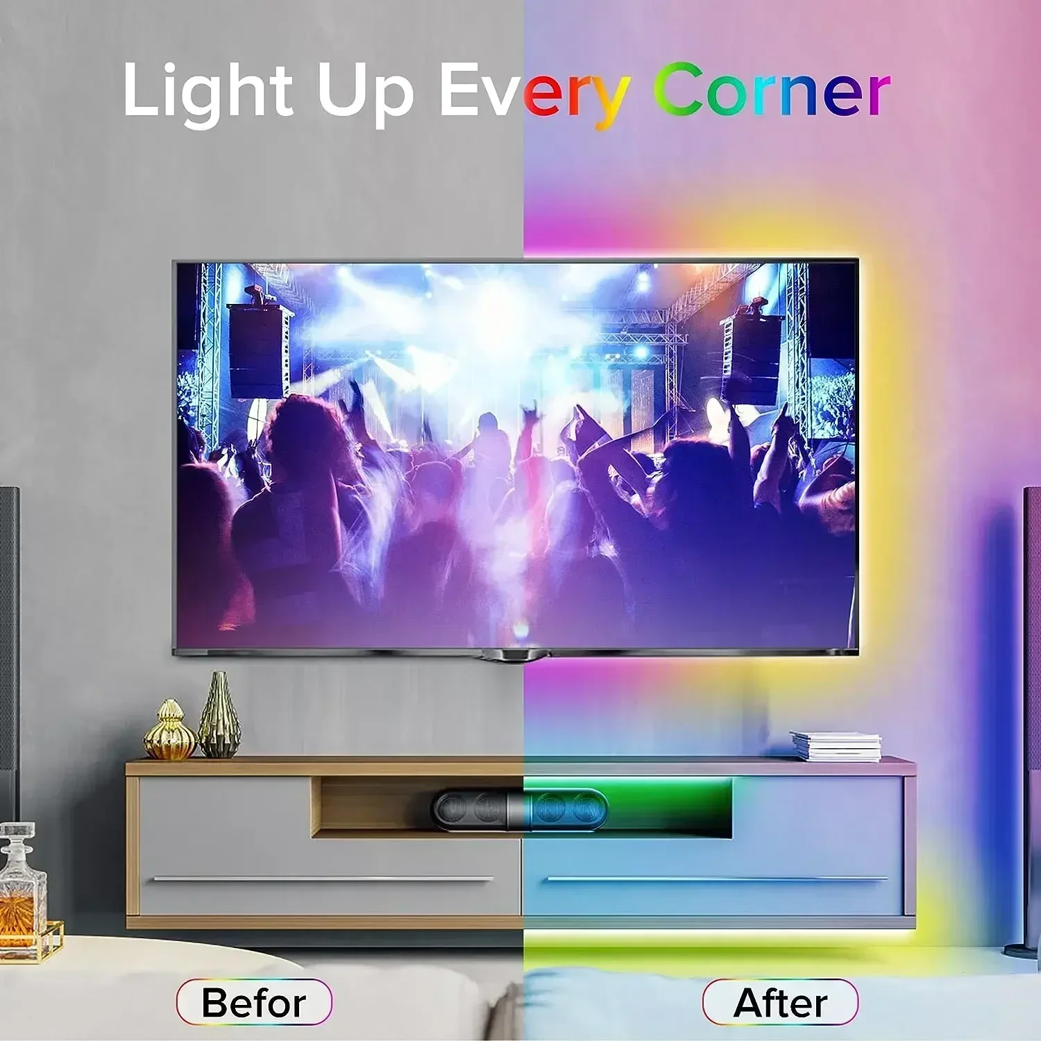 RGB 5050 Led Pásy Svetla Flexibilné Pásky Pásky urob si sám Farby Osvetlenia Led Svetelné Pásy Pre Miestnosti Dekorácie TV Backlight1-20M