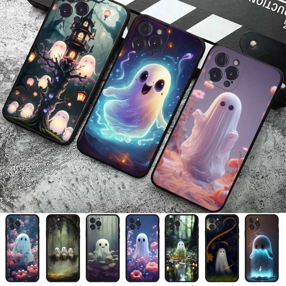 Roztomilý Ghost Telefón puzdro Pre iPhone 14 11 12 13 Mini Pro XS Max Kryt 6 7 8 Plus X XR SE 2020 Funda Shell