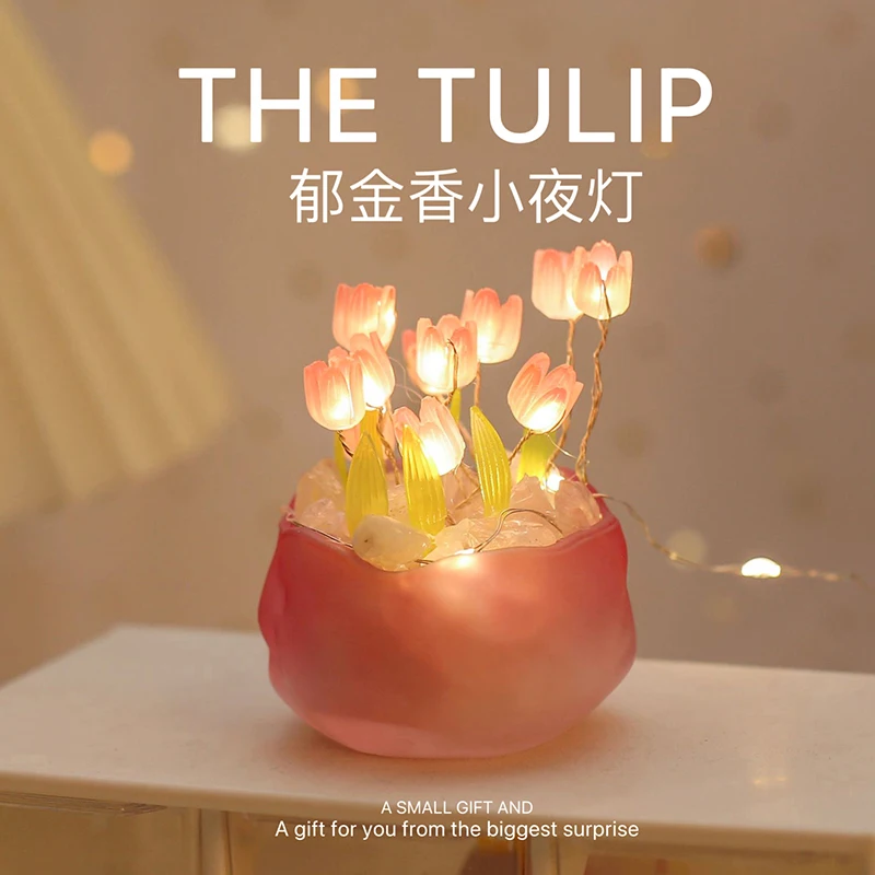 Ručné DIY Vôňou Tulipánu Noc Ľahkého Materiálu Pack