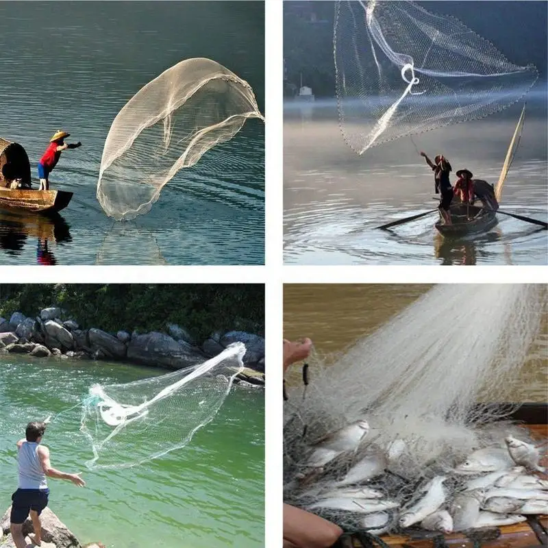 Rybárskeho Čisté Nylon Rybieho Oka Loviť Ryby Siete Vonkajšie Ruky Hodiť Rybárskych Sietí, Ryby Oka Pasce Monofil Gill Net