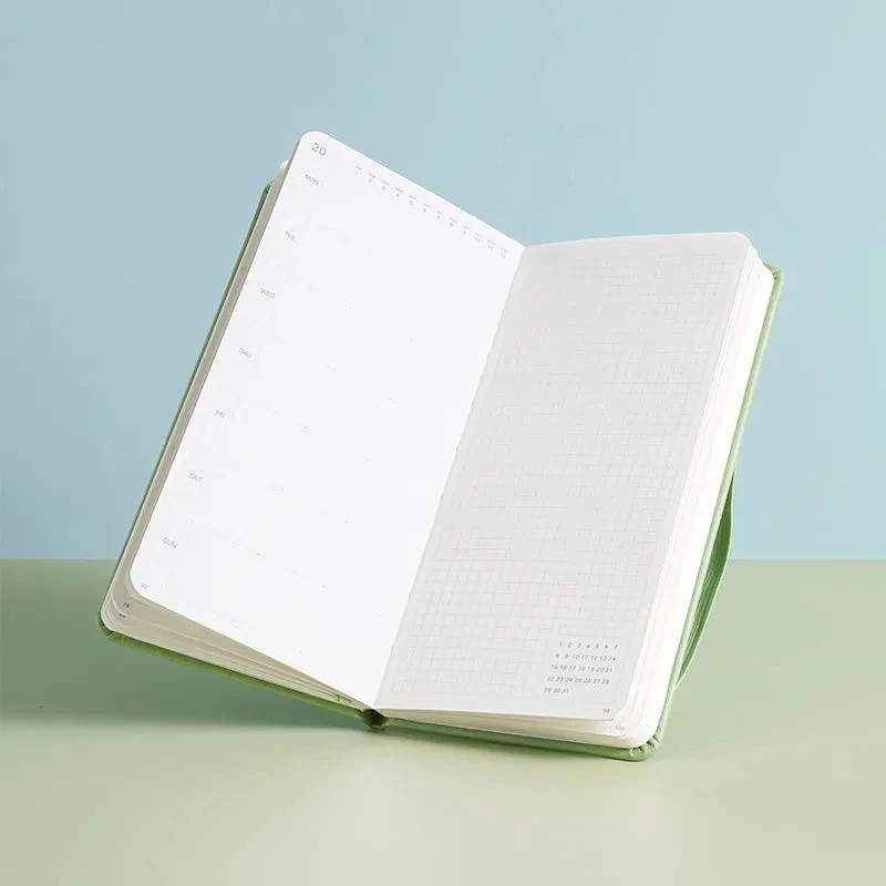 Samostatne Plný Týždenný denný Notebook Minimalistický Dievča Týždenný Kalendár Notebook Diár Týždenný Plán Prenosný Vreckový Knihy 95x189x19mm