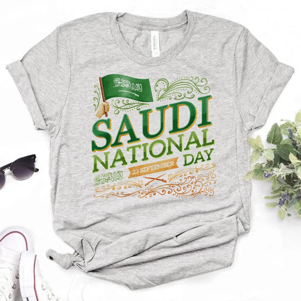 Saudský Národný Deň t-shirts ženy Y2K top žena anime streetwear oblečenie