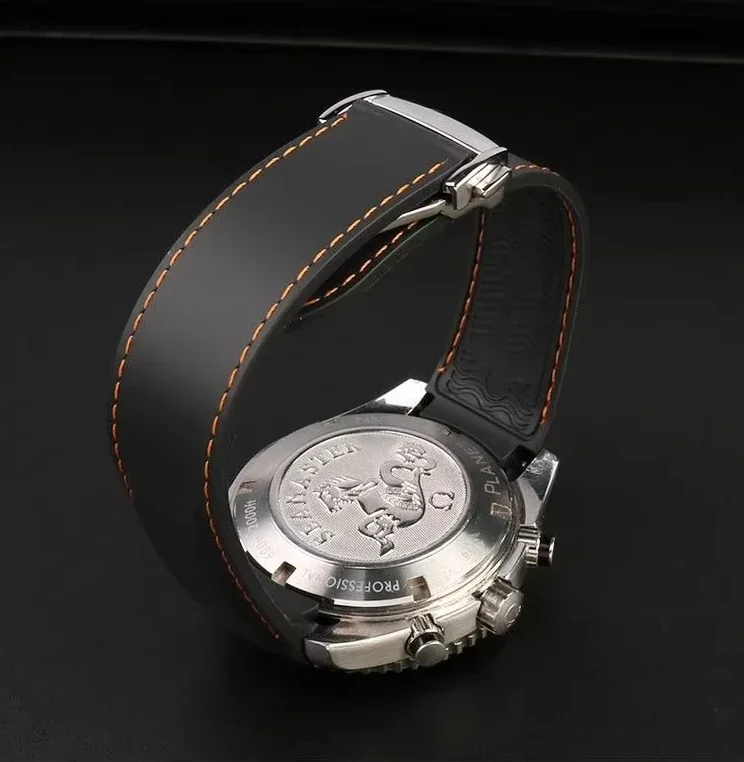 Sledujte Príslušenstvo, Popruh NA Omega Mora Master Series Náramkové hodinky Kapela Nepremokavé Guma Silikónová Motýľ Pracky Náramok 20 22 mm