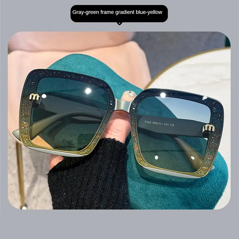 Slnečné Okuliare Gradient Lesk Prášok Rám, Uv Blokovanie Vintage Módy Gafas Sol Mujer Slnečné Okuliare Retro Osobnosti Polarizované Mužov