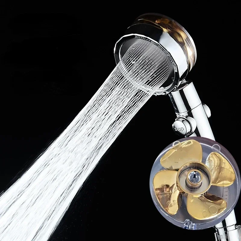 Sprcha Hlavu Úsporu Vody, Vysoká Preassure turbovrtuľových Prietok Showerhead s Ventilátorom Vstavaný Filter Zrážok Kúpeľňa Accessor