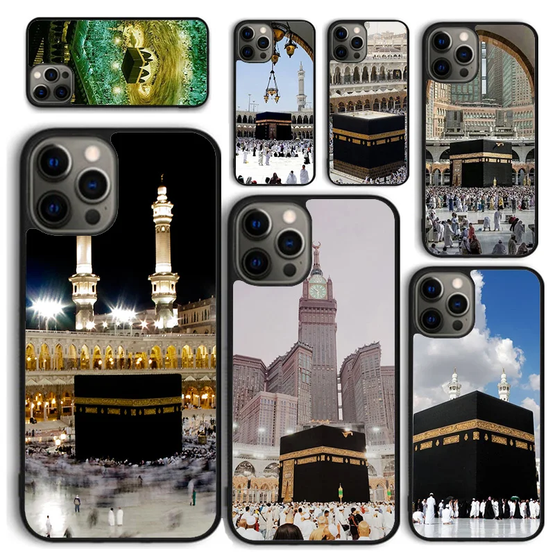 Svätý Mešita Makkah Telefón puzdro pre iPhone 15 14 12 13 mini 6 7 8 PLUS X XS XR 11 PRO MAX SE 2020 Zadný Kryt Fundas Shell