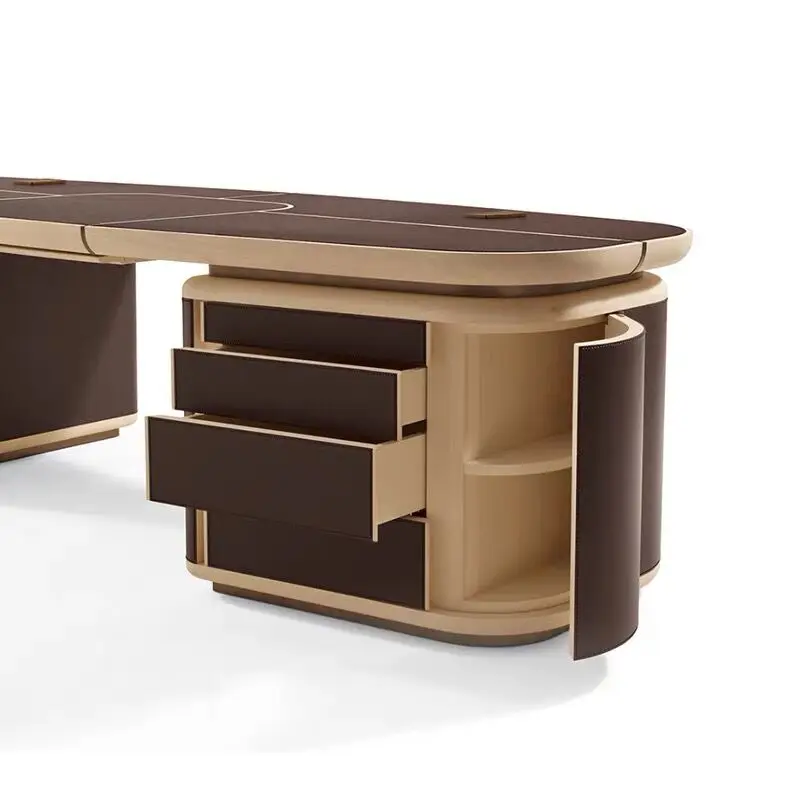 Taliansky ľahké luxusné deskdesigner high-end fashion šéf stôl kancelársky stôl stoličky zmes písací stôl domáci počítač stôl