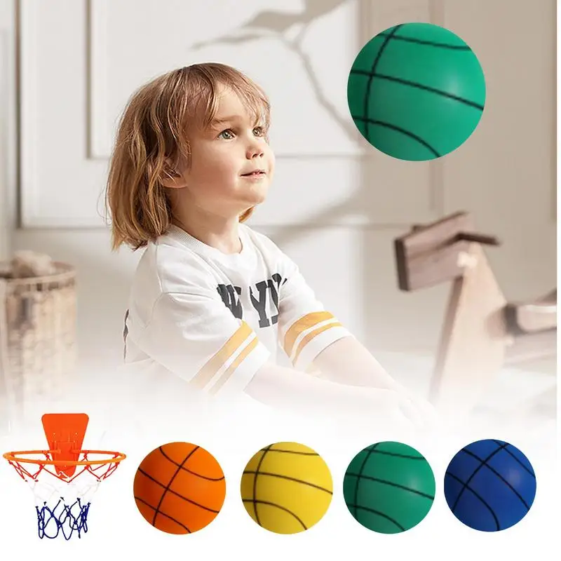 Tichý Basketbal, Dribling Krytý Veľkosť 7 Basketbalovú Loptu Tichý Loptu Nenatieraný High-Density Foam Ball Nízka Hlučnosť Basketbal