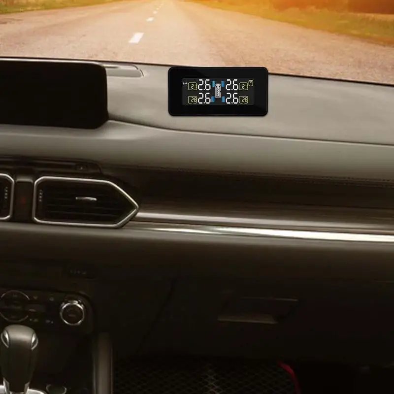 Tlak vzduchu v pneumatikách Detektor Automatické tlakovanie Senzory S Solárny Panel USB Dual Poplatok Monitorovania Tlaku Na Komerčné