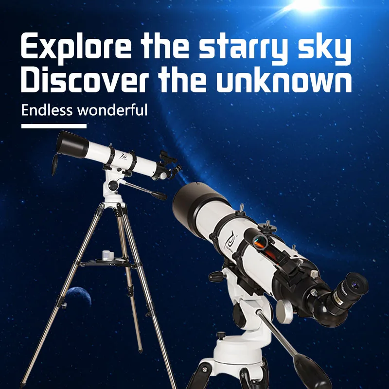 TOPOPTICAL 350x Profesionálne Refractor 90 mm Astronomickému Teleskopu Silný Monokulárne Rovníková Montáž Nehrdzavejúcej Ocele Statív