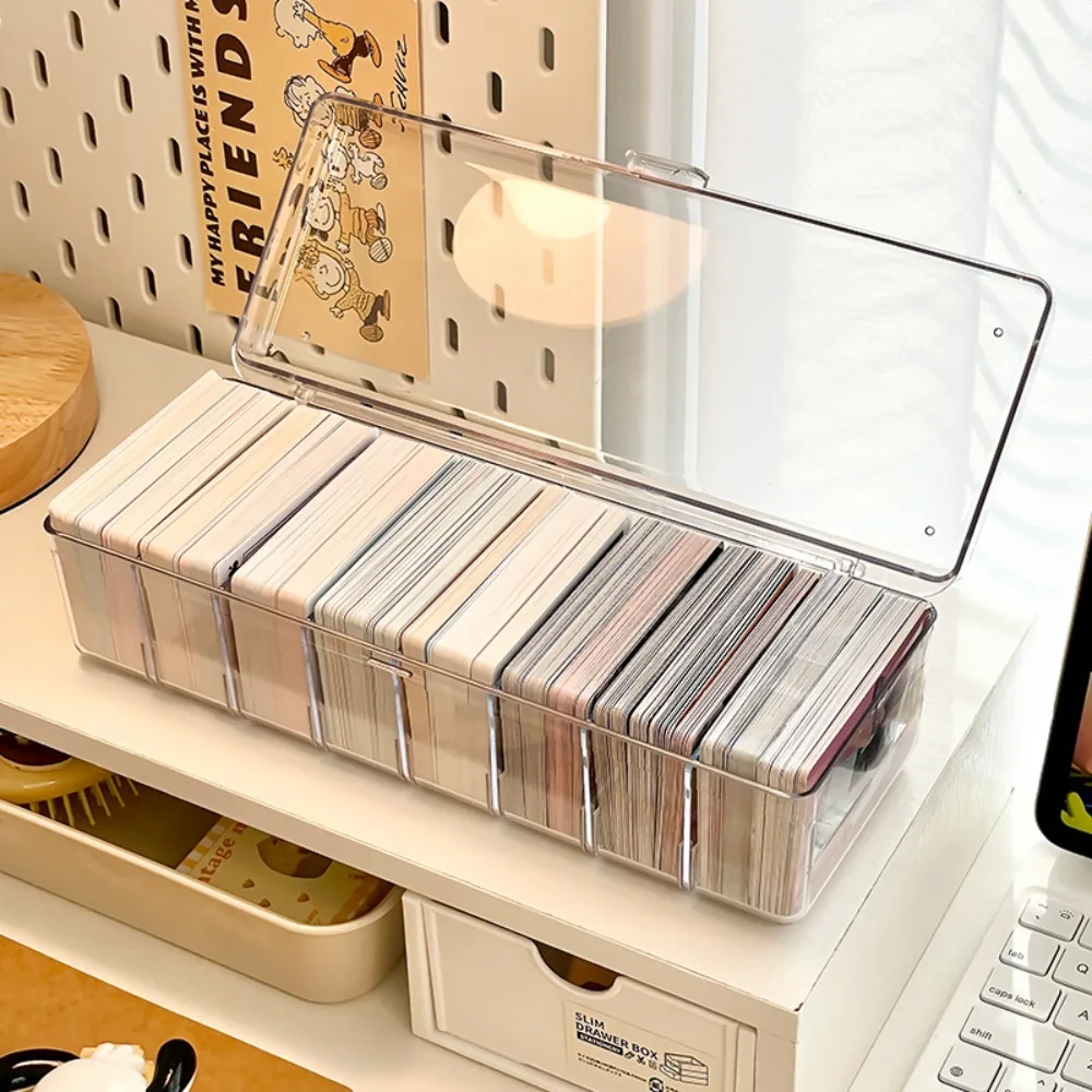 Transparentné Idol Kpop Albumes Prípade Akryl Karty Úložný Box Veľkú Kapacitu Foto Úložný Box Odnímateľný Oblasť Domov Skladovanie