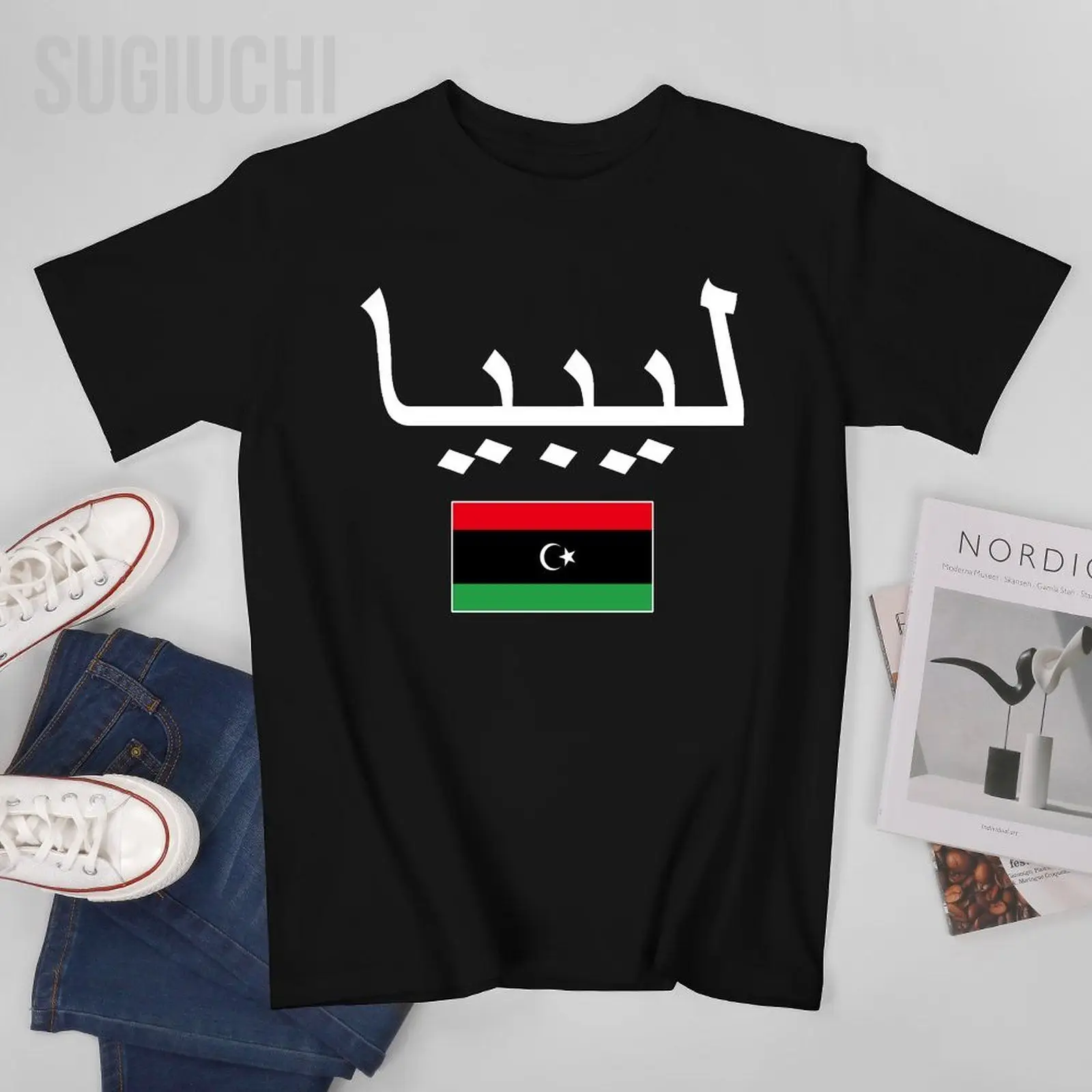 Unisex Mužov Tričko Líbyi Vlajkou A Písma Tees T-Shirt O-neck T Košele Ženy, Chlapcov 100% Bavlna Oblečenie Viac Farieb
