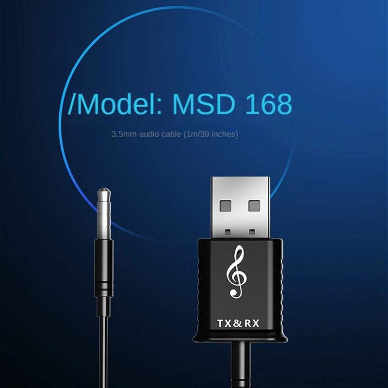 USB Bluetooth 5.0 Vysielač, Prijímač 4 In 1 Multifunkčné Bezdrôtové Audio Auto Adaptér Bluetooth Jednoduché Prenášanie