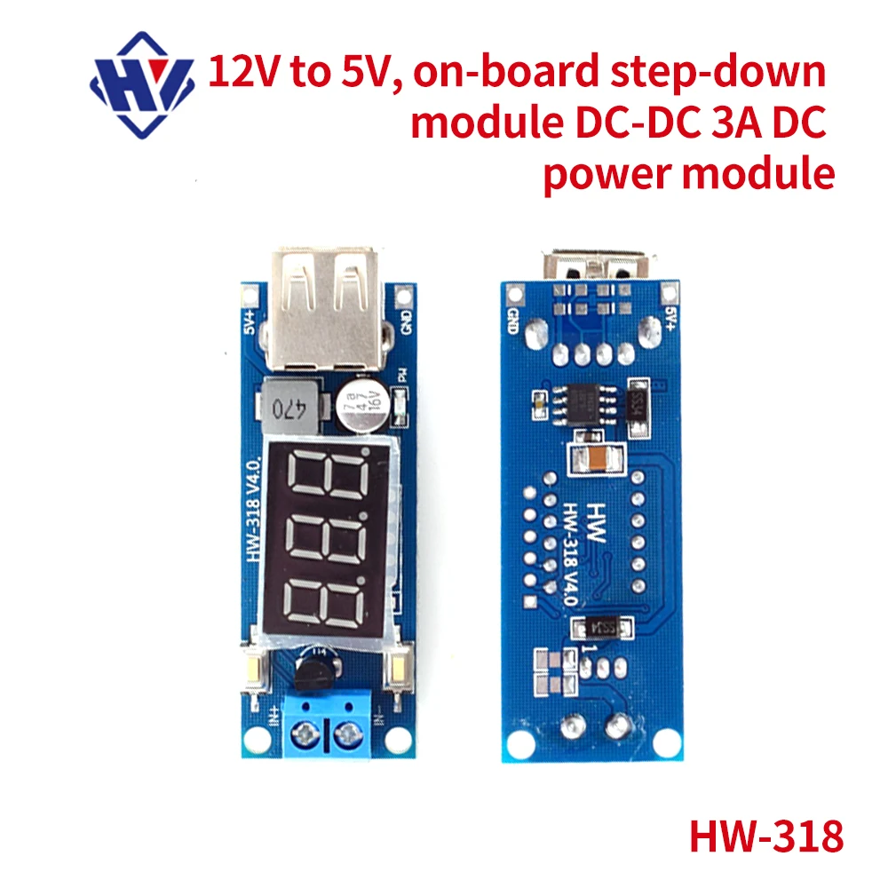 USB nabíjačka do auta 12V 5V step-down modul 3A DC DC napájanie LED s nízkou spotrebou energie napätie batérie s vysokou účinnosťou nízke zvlnenie rada