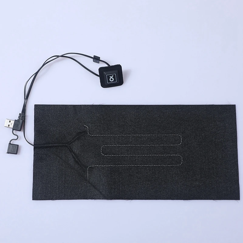 USB Vyhrievané Zime Šál Mužov A Žien Šatkou Kúrenie Pad USB Oblečenie Ohrievač Pad S 3 Výstroj Nastaviteľná Teplota Čierna