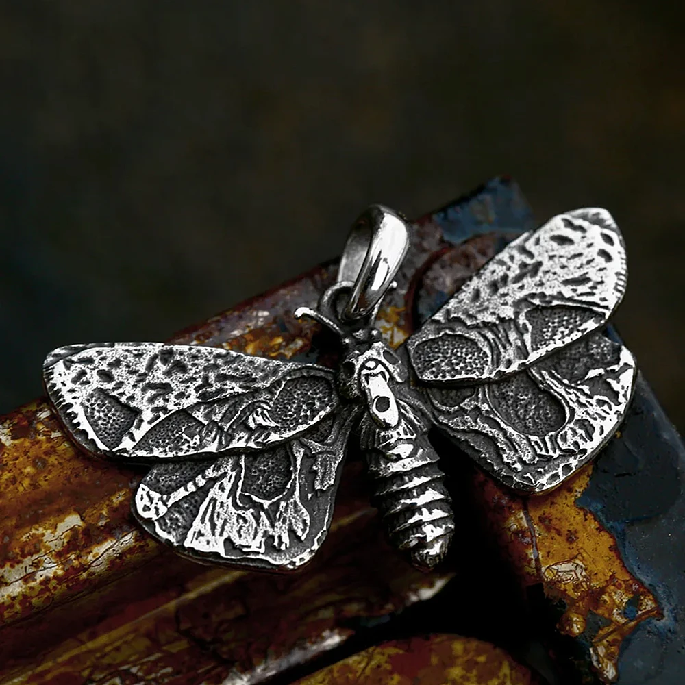 Vintage Gotický Motýľ Prívesok Z Nehrdzavejúcej Ocele Mora Náhrdelník Pre Mužov Biker Jedinečný Punk Amulet Šperky, Darčeky Dropshipping
