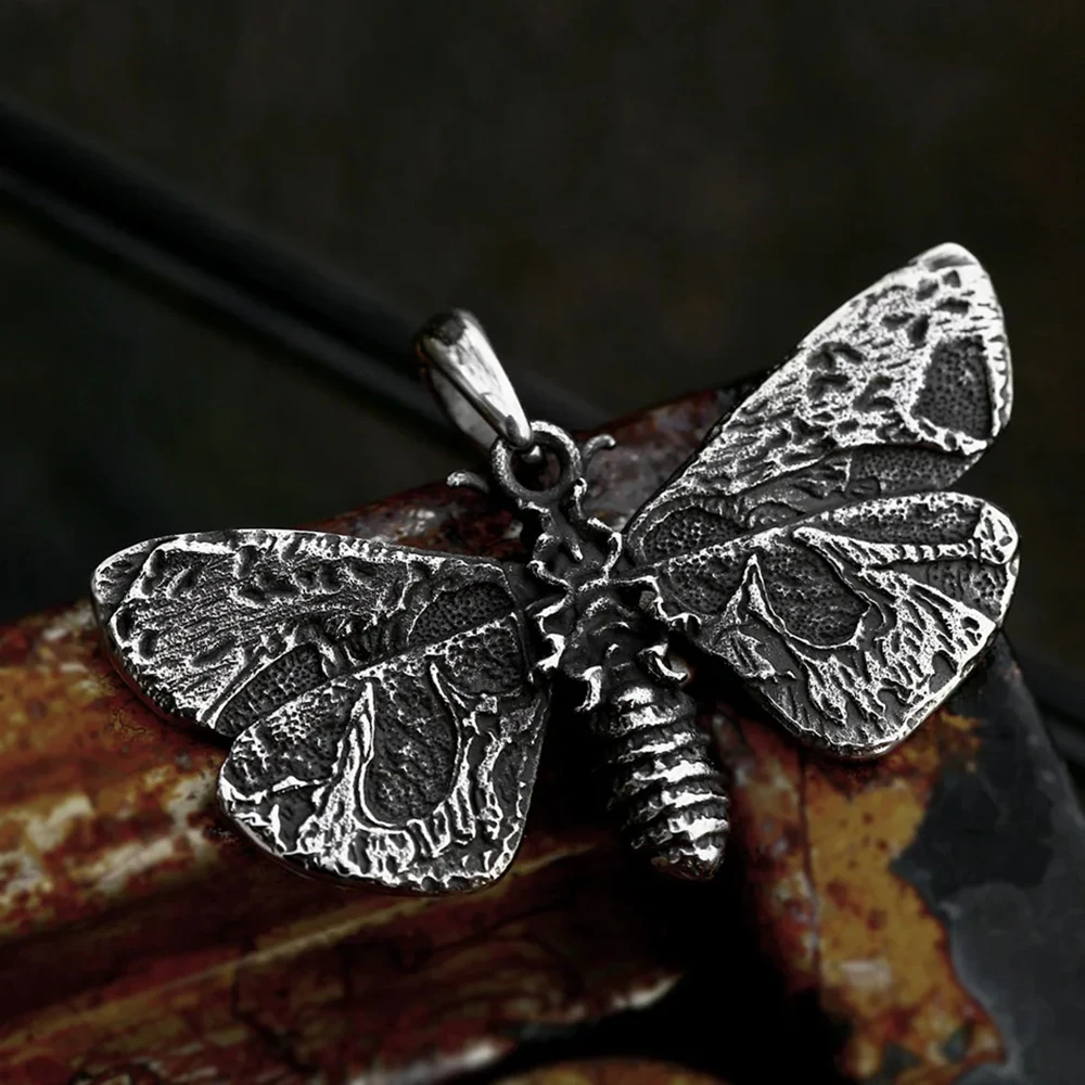 Vintage Gotický Motýľ Prívesok Z Nehrdzavejúcej Ocele Mora Náhrdelník Pre Mužov Biker Jedinečný Punk Amulet Šperky, Darčeky Dropshipping