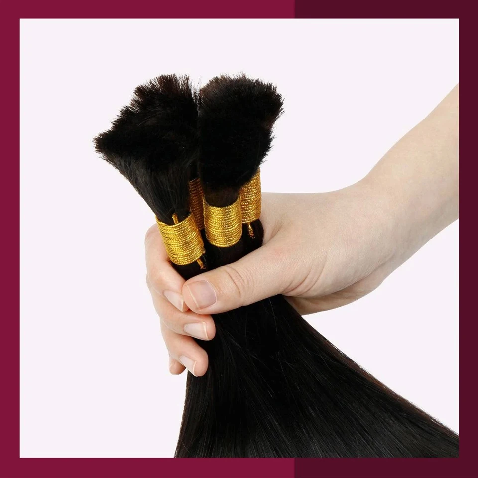 Vlasy Boky Rovno Väčšinu Ľudských Vlasov 50grams Ľudských Pletenie Vlasy Voľne Bez Útku Rozšírenia Prirodzených Ľudských Hairpice #1B Väčšinu Vlasov