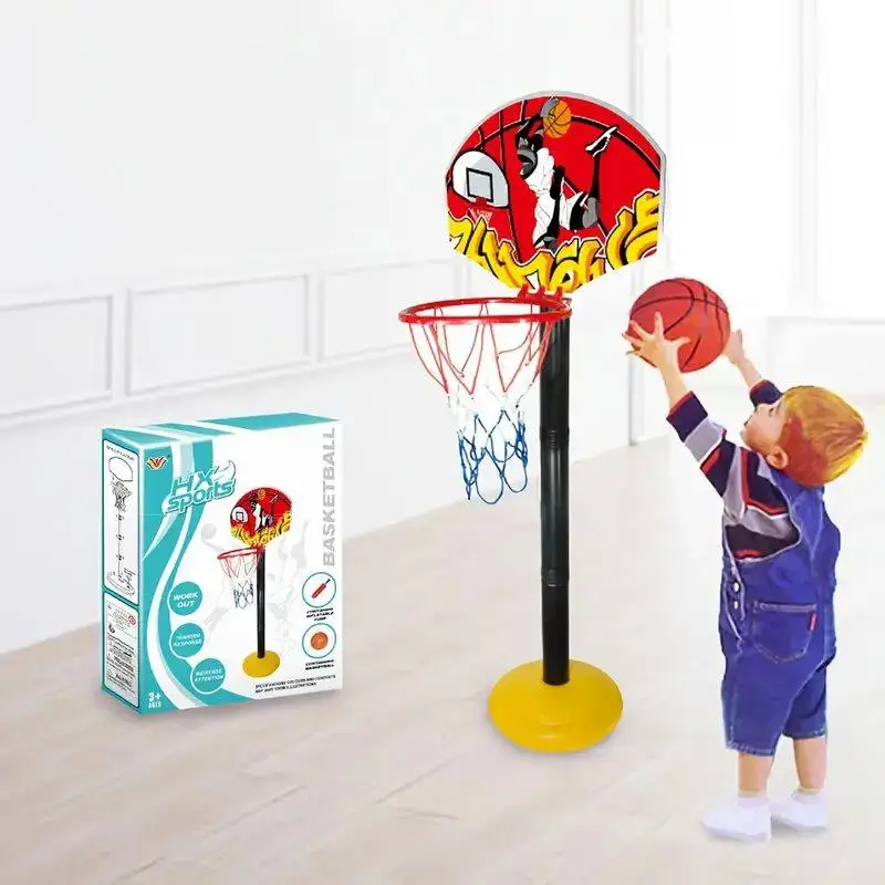 Vnútorné Basketbalová Obruč Prenosné Basketbal Školenia Hoop Set S Nafukovacie Basketbal A Čerpadlo Loptové Hry S Nastaviteľným