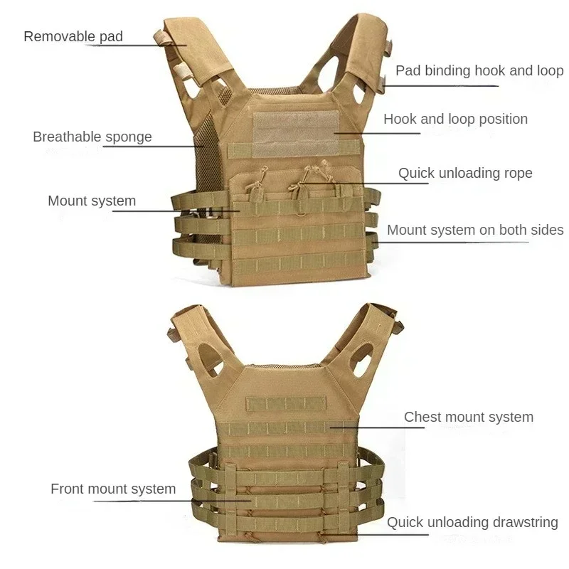 Vonkajšie Taktická Vesta Body Armor Lov Dopravcu Airsoftové Príslušenstvo Camping Boj Proti Molle Camo Nylon Vojenské Armády Vesta