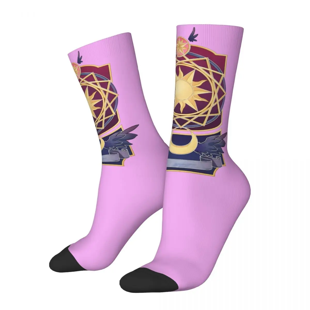 Vtipné Blázon Ponožky pre Mužov Magický Kruh Hip Hop Harajuku Cardcaptor Sakura Šťastný Kvality Vzor Vytlačené Chlapci Posádky kompresie