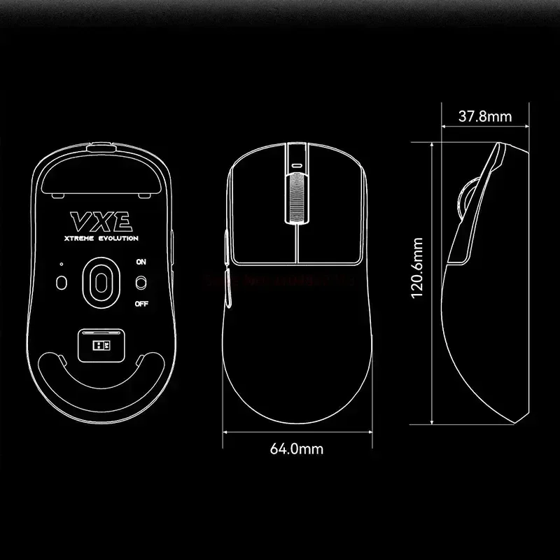 Vxe Dragonfly R1 Pro Vgn Bluetooth Mouse Gaming Mouse Nabíjateľná Hráč Paw3395 Ľahká Ergonomická Bezdrôtová Myš Esport