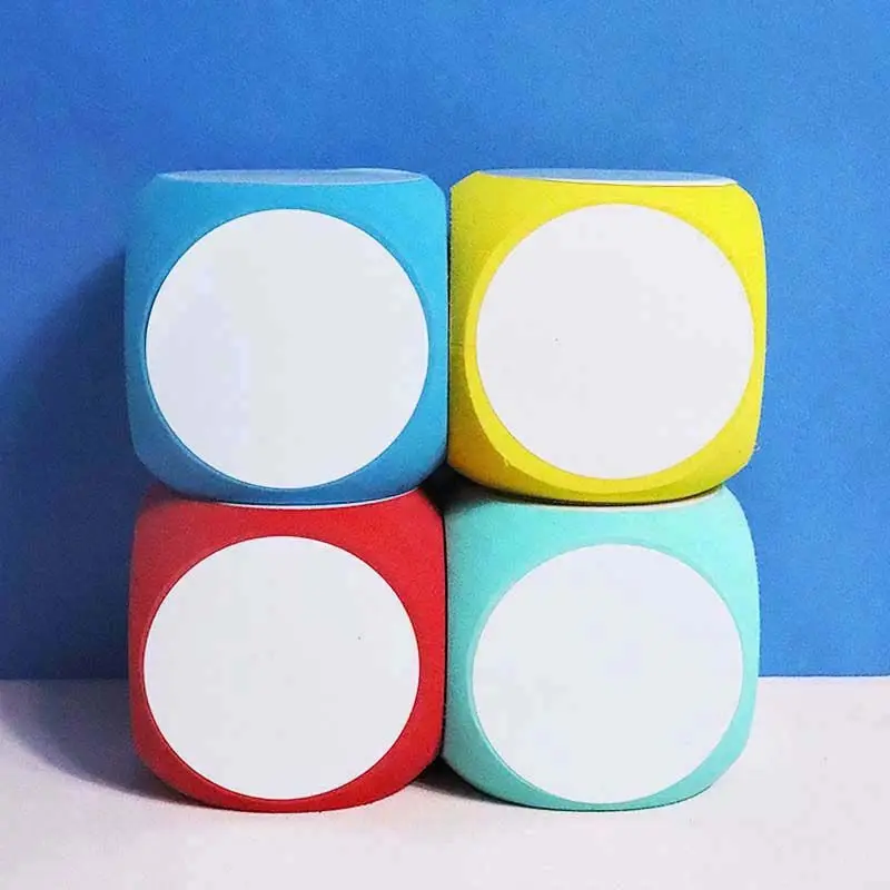 Vzdelávacie Biela tabuľa Dice Set - Suché stieracie Blok 4x4Inch Utrite Cube pre Matematika Prax