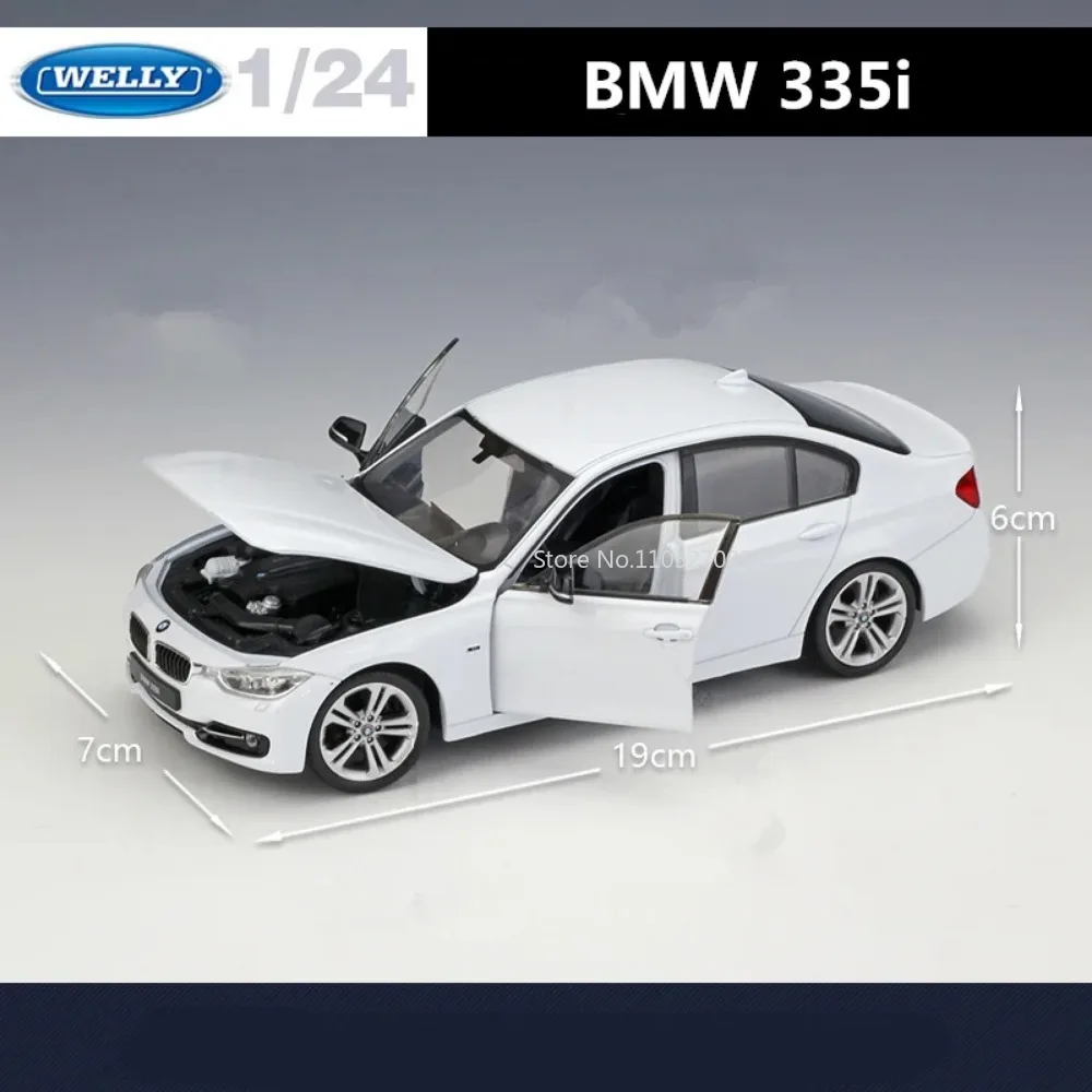 WELL 1/24 BMW Radu 3 335i Zliatiny Model Auta, Vysoká Simulácia Diecast Kovové Hračky Vozidlá Zbierka Pre Detské Narodeninové Darčeky