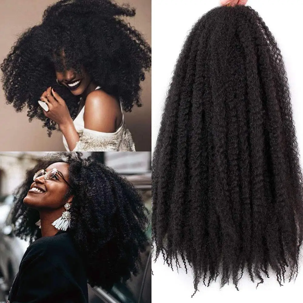 Wigundle Kinky Marley Pletenie Vlasy Pružné Afro Twist Háčkovanie Vlasy Hromadného Rozšírenia Faux Locs Marely Opletením Pre Africké Ženy