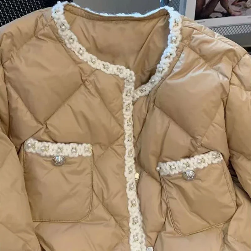 WTEMPO dámske Dlhý Rukáv Diamond Puffer Bunda Ľahký Vintage Prešívaný Kabát Outwear Dámy Voľné Tlačidlo Zime Patria Parkas