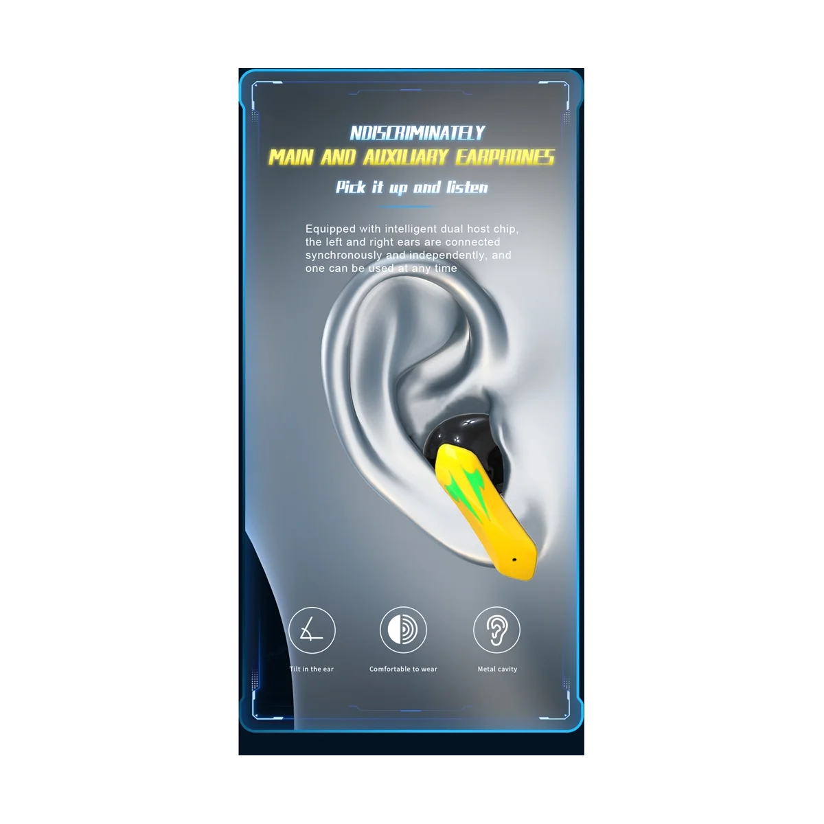 X16Pro Bluetooth 5.2 Herné Slúchadlá Bezdrôtové Slúchadlá Vodotesné Slúchadlá Slúchadlá In-Ear Slúchadlá s Mikrofónom, Biele