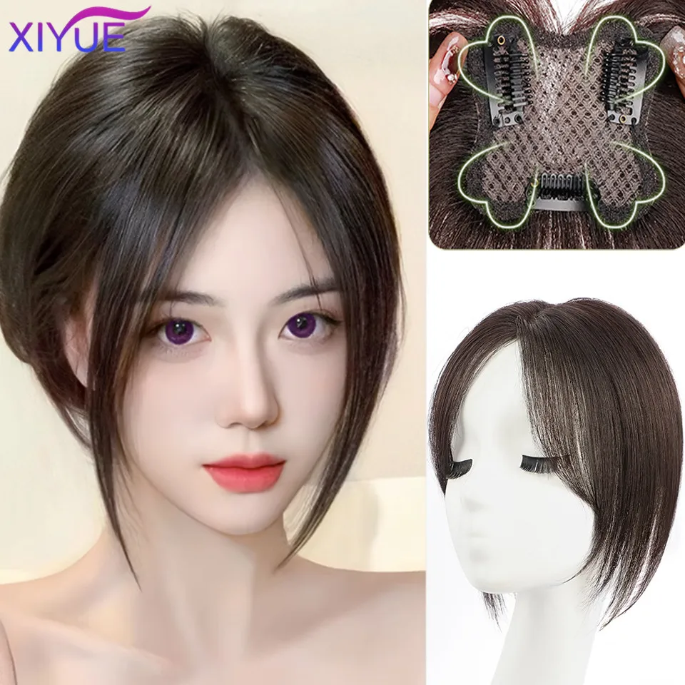 XIYUE Four leaf clover rany parochňu patch pre ženy je top hair repair načechraný syntetické vlasy patch