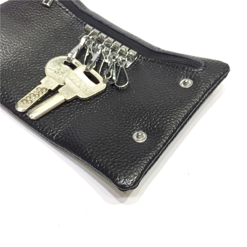 Zadarmo vlastný list kožená taška tlačidlo prípade, nové mince kabelku prívesok na klip s vnútorný krúžok módny high-grade kože tlačidlo peňaženky