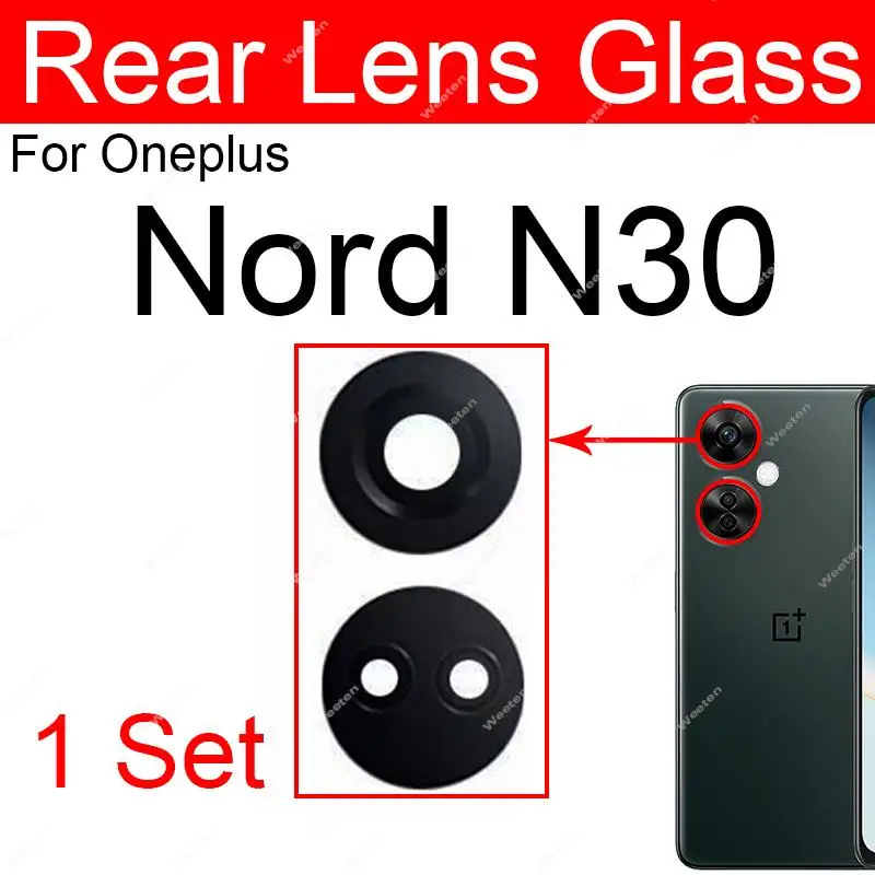 Zadné Sklo Objektívu Pre Oneplus 1+ Nord N30 Nord CE2 Lite Nord CE3 Lite 5G Späť Objektív Hlavného Fotoaparátu Sklo s Samolepiace Nálepky Časti
