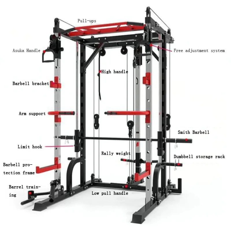 Zhoya lacné domáce posilňovne smith stroj telocvični squat stojan pre domáce použitie multi function station