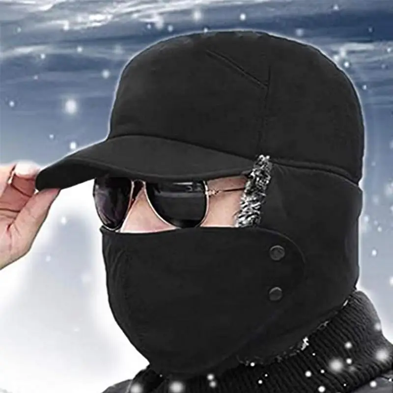 Zimné ThermalHats Pre Mužov Ochranu Sluchu Tvár Vetru Kryt Zahustiť Lei Feng Pár Chrániče Sluchu Klobúk